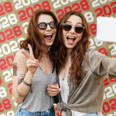 ブロンズ金ゴールドと赤の卒業背景 タペストリー