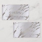 ブロンズ金ゴールドシルバーグレー抽象芸術大理石 名刺 (正面/裏面)