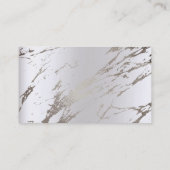 ブロンズ金ゴールドシルバーグレー抽象芸術大理石 名刺 (裏面)