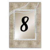 ブロンズ金ゴールドシルバートモダンリムテーブルナンバーパール テーブルナンバー (裏面)