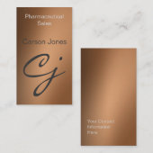 ブロンズ金属プロフェッショナル 名刺 (正面/裏面)