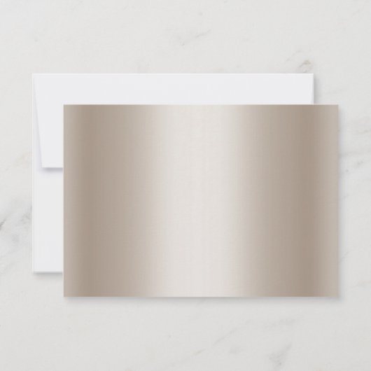 ブロンズ風船を使ったスパークルなSave the Dateカードでお知らせ 出欠カード (裏面)