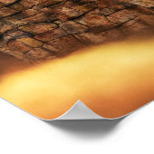 ブロンズ飛んでいるドラゴンファンタジースカイ ポスター (角)