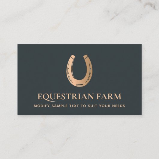 ブロンズ馬蹄馬車用名刺 名刺 (正面)