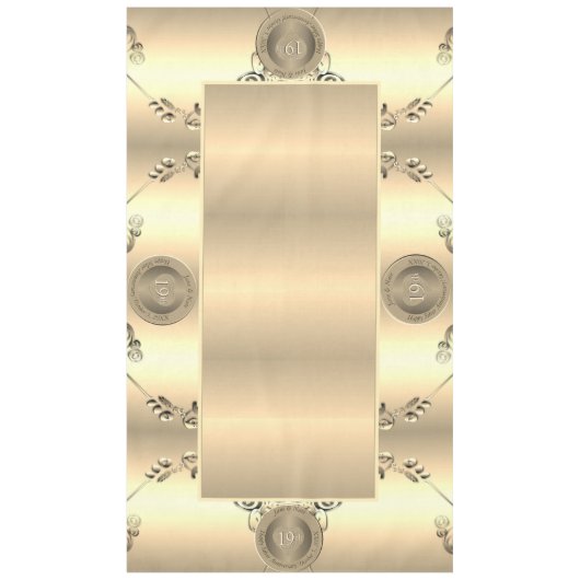 ブロンズ19・8周年記念結婚テーブルクロス テーブルクロス (正面)