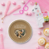 ブロンズ8周年記念写真ハート紙プレート ペーパープレート (パーティー)