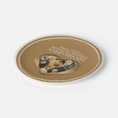 ブロンズ8周年記念写真ハート紙プレート ペーパープレート (アングル)