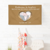 ブロンズ8周年記念結婚ハートフォトバナー 横断幕 (インサイチュ)