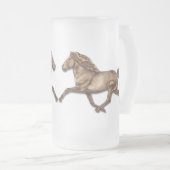 ブロンズ・アイスランド語 フロストグラスビールジョッキ (正面右)