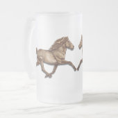 ブロンズ・アイスランド語 フロストグラスビールジョッキ (正面左)