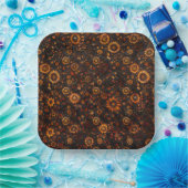 ブロンズ オータム ヴァインズ ペーパー プレート (パーティー)