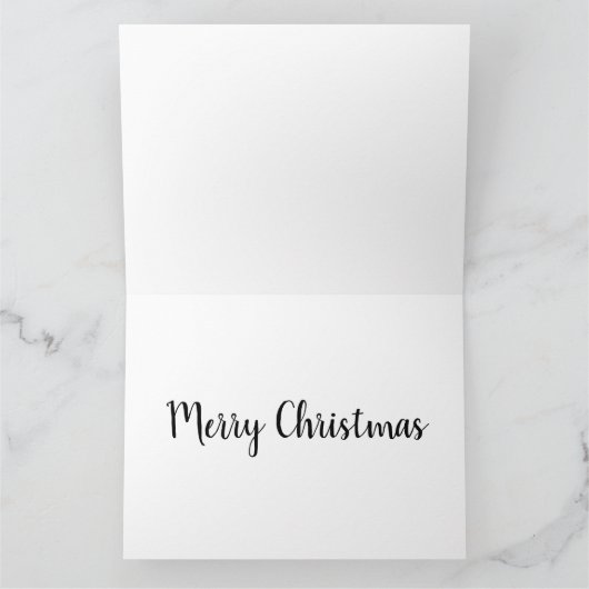 ブロンズ・クリスマスのクリスマスデコレーション カード (内部)