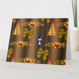 ブロンズ・クリスマスのクリスマスデコレーション カード