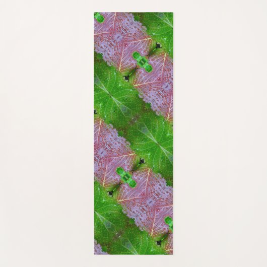 ブロンズ&グリーンイカット5 ヨガマット (正面)