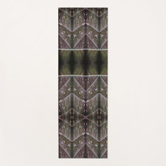 ブロンズ&グリーンリーフイカットトゥーフォグヨガマット ヨガマット (正面)