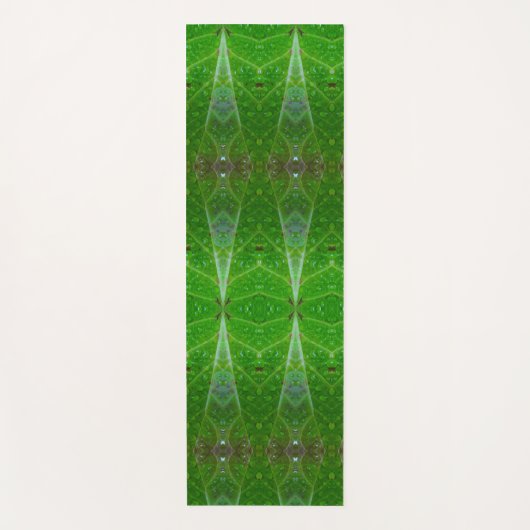 ブロンズ&グリーンリーフイカットポーフアバーバー ヨガマット (正面)