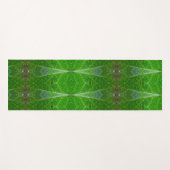 ブロンズ&グリーンリーフイカットポーフアバーバー ヨガマット (正面(横))