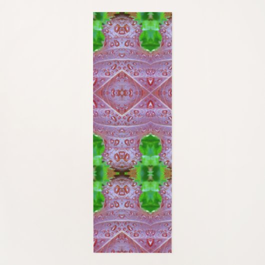 ブロンズ&グリーンリーフイカットポーフアン ヨガマット (正面)