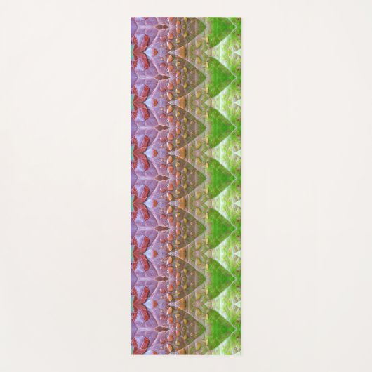 ブロンズ&グリーンリーフイカット2ポーフロングウェイズ ヨガマット (正面)