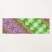 ブロンズ&グリーンリーフイカット2 Pouf Anged ヨガマット (正面(横))