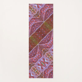 ブロンズ&グリーンリーフイカット2 Pouf Anged ヨガマット