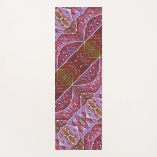 ブロンズ&グリーンリーフイカット2 Pouf Anged ヨガマット (正面)