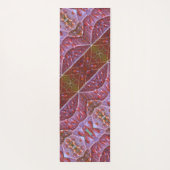 ブロンズ&グリーンリーフイカット2 Pouf Anged ヨガマット (裏面)