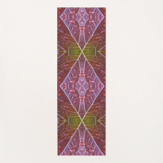 ブロンズ&グリーンリーフイカット3ポーフ ヨガマット (正面)