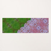 ブロンズ&グリーン葉イカット ヨガマット (裏面(横))