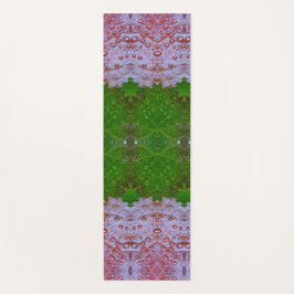 ブロンズ&グリーン葉イカット ヨガマット