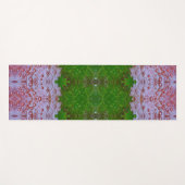 ブロンズ&グリーン葉イカット ヨガマット (正面(横))