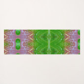 ブロンズ&グリーン葉イカット ヨガマット (裏面(横))