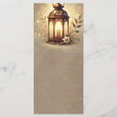 ブロンズ グローイング ランタン ラスティック ウェディング メニュー (裏面)