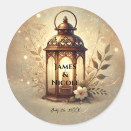 ブロンズ グローイング ランタン ロマンチック ラスティック ウェディング ラウンドシール