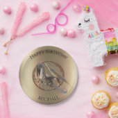 ブロンズ・ドラゴン誕生日パーティー ペーパープレート (パーティー)