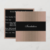 ブロンズ ブラウン メタル グリッター イベント 3 招待状 (正面/裏面)