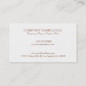 ブロンズ&ホワイトヴィンテージペイズリーレース 名刺 (裏面)