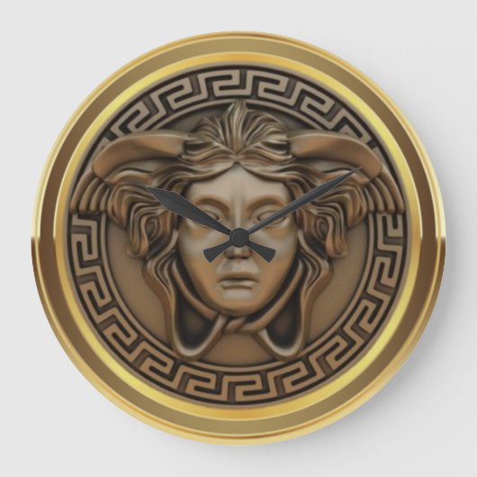 ブロンズ・メドゥーサ ラージ壁時計 (正面)