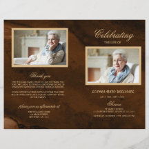 ブロンズ&金ゴールド葬儀プログラム |サービスの順序