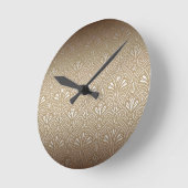 ブロンズ，金ゴールド,アールヌーボー，アールデコ，ヴィンテージ, ラウンド壁時計 (傾斜)