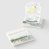 ブロンゼヴィルシカゴストーンコースター ストーンコースター (横)