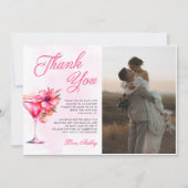 ブロンチとバブルシャンパン ブライダルシャワーの写真 サンキューカード (正面)