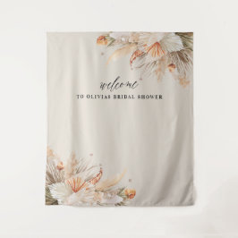 ブロンチとバブルリーのウェディングシャワー パンパスグラス タペストリー