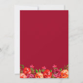 ブロンチとバブルリーの水彩花のブライズシャワー 招待状 (裏面)