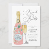 ブロンチとバブルリーシャンパン ブライズシャワー招待状 招待状 (正面)