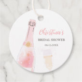 ブロンチとバブルリーシャンパン ブライダルシャワー フェイバータグ (正面)