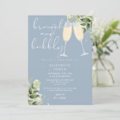ブロンチとバブルリー グリーンのウェディングシャワー 招待状 (スタンド正面)