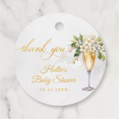 ブロンチとバブルリー シャンパンブライダルシャワー フェイバータグ (裏面)