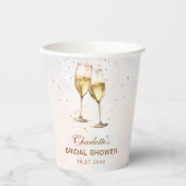 ブロンチとバブルリー シャンパンブライダルシャワー 紙コップ (正面)