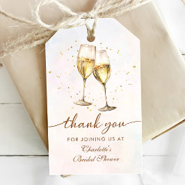 ブロンチとバブルリー シャンパン ブライダルシャワー ギフトタグ